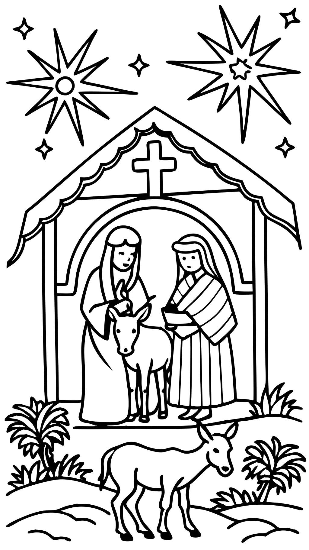 manger coloring page